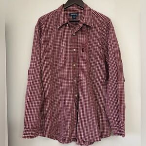 Aeropostale Long Sleeve Plaid Button Down Shirt Cotton Office Men’s Size XL